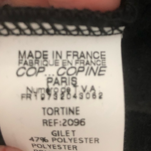 🇫🇷 Vintage Cop.Copine asymmetrical colour block zip sweatshirt. Euro Sz 1 /XS - Picture 8 of 8